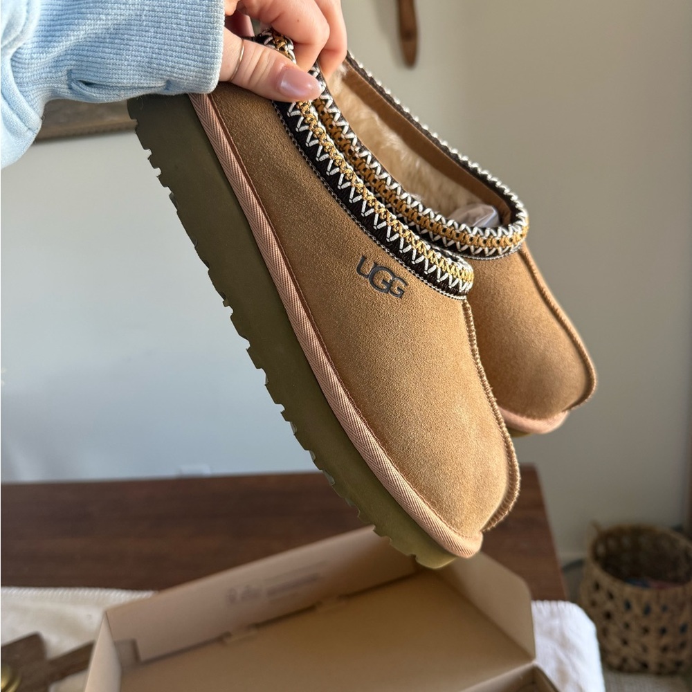 UGG Tasman 2 Brown Suede Slip-On Slippers